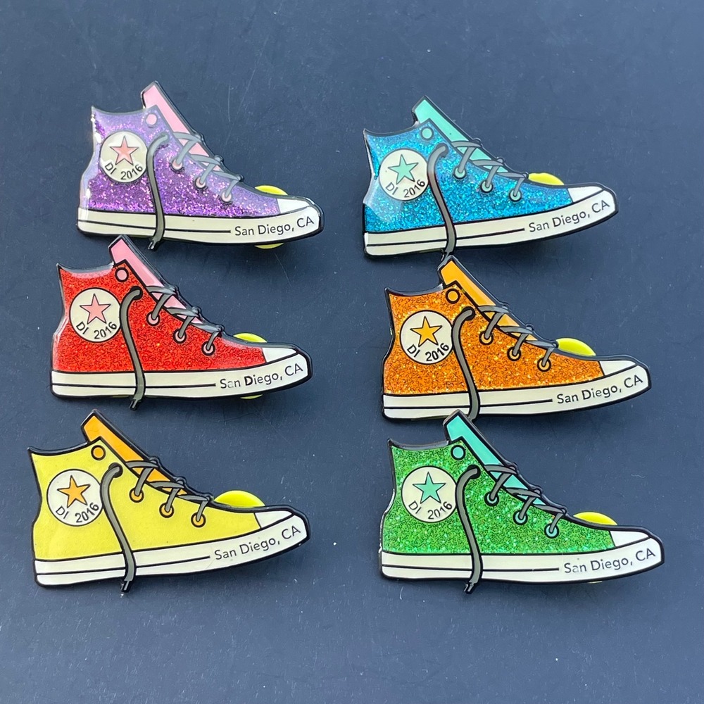 Destination Imagination 2016 San Diego High Top Sneaker Trading Pins Set of 6